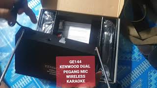 G144 MIC WIRELESS KENWOOD DUAL MIK WIRELES SEPASANG MIKROPON MIKROPHONE DISPLAY SOUNDBEST MICROPHONE KARAOKE VOKAL VOCAL ARTIS PROFESIONAL PRO SOUND B