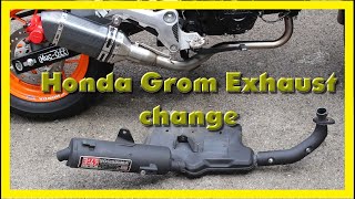 Honda Grom MSX 125  Exhaust change