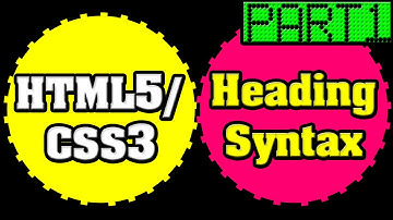HTML5 and CSS3 Tutorials for Newbie Part 1 - HTML5 Headings Syntax