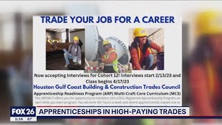 Apprenticeships in high-paying trades