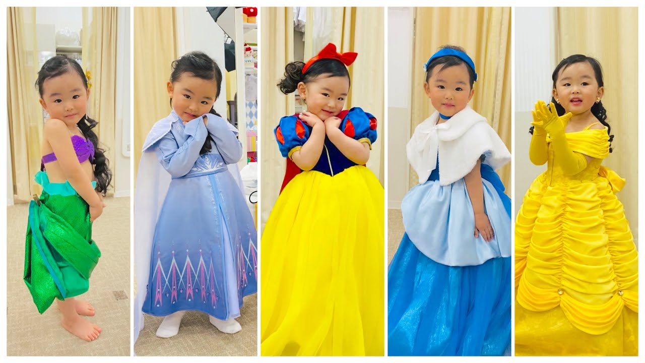 Disney Princess Costumes Kids Makeup スタジオアリス 七五三 ディズニープリンセス Disney Princess Dresses Youtube
