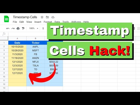 How To Timestamp Cells In Google Sheets