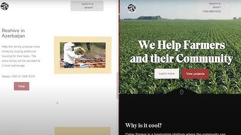 CyberFarmer | EOSIO Hackathon: Beyond Blockchain