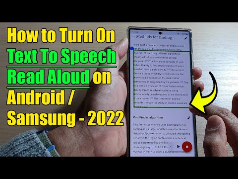 How to Turn On Text To Speech Read Aloud on Android/Samsung - 2022