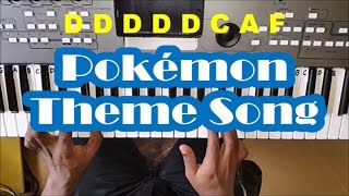 How To Play Pokemon Theme Song - Easy Piano Tutorial