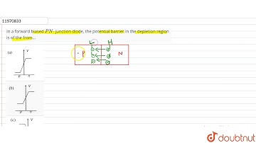 In a forward biased `PN`- junction diode, the potential barrier in the depletion region is of the