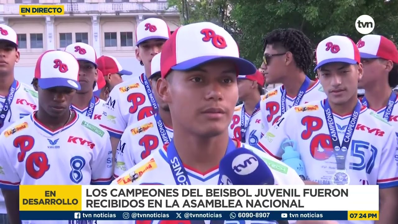 Panamá Oeste, campeón del béisbol juvenil 2026, recibe cortesía de sala en la Asamblea