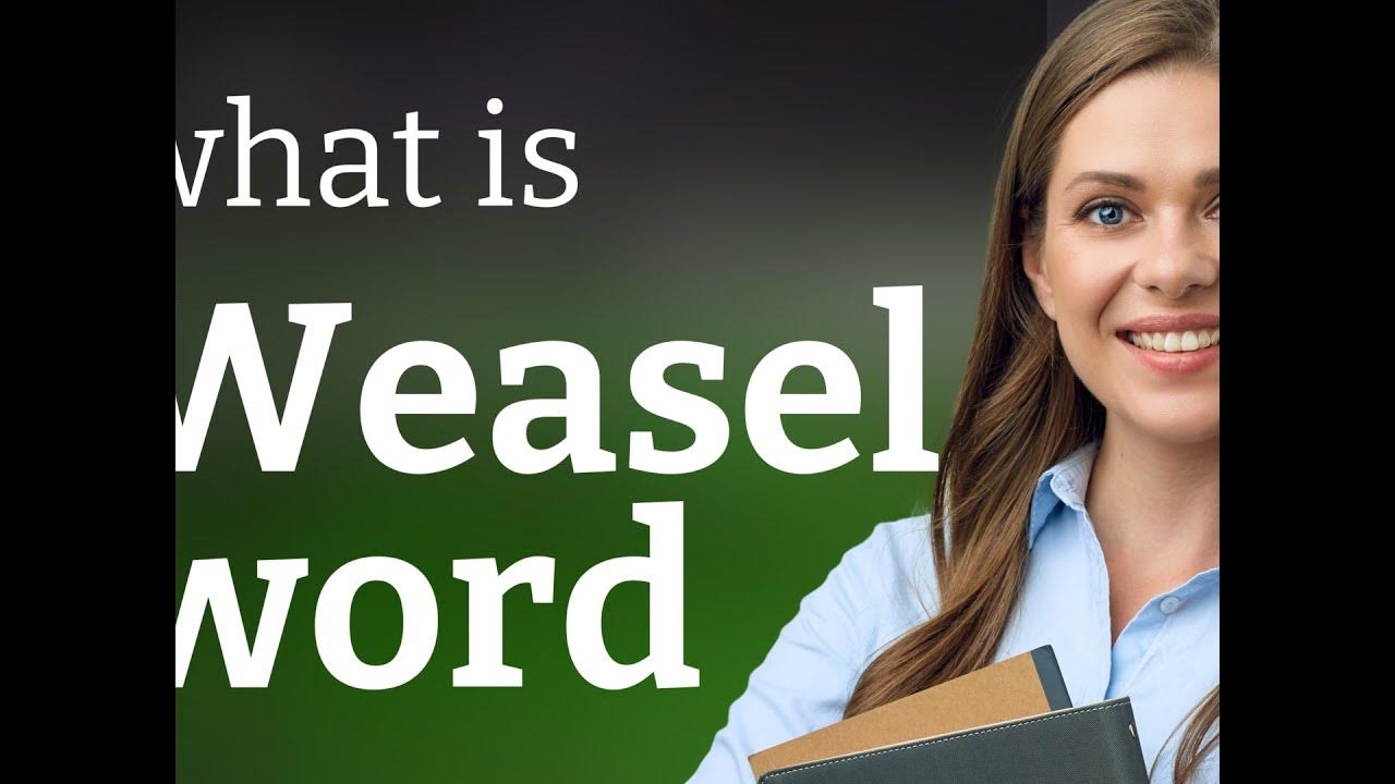 Weasel Word Meaning Of WEASEL WORD YouTube dismal-vista