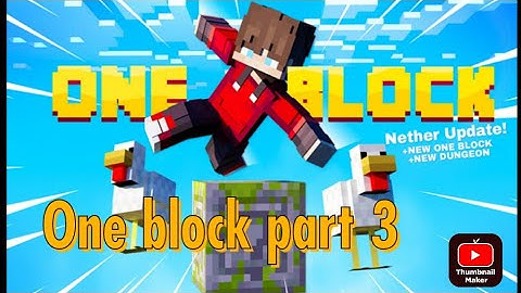 Minecraft one block |part 3| in me and my brother and funny 🤣🤣
