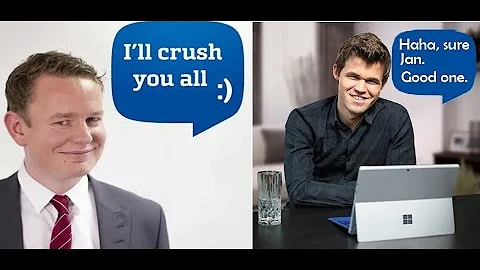 MAGNUS CARLSEN secretly CRUSHES Jan Gustafsson in his live stream