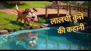 लालची कुत्ते की गलती! Greedy Dog Story | Hindi Kahani, kids story
