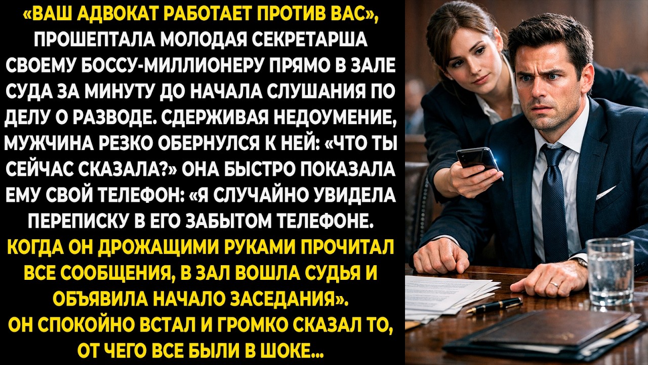 «Ваш адвокат работает против вас», — прошептала молодая секретарша своему боссу-миллионеру прямо...