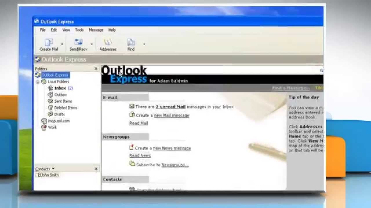 How to set up Outlook Express on Windows® XP-based PC - YouTube