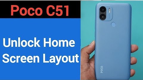 How to unlock home screen layout Poco C51,home screen layout is locked kaise hataye