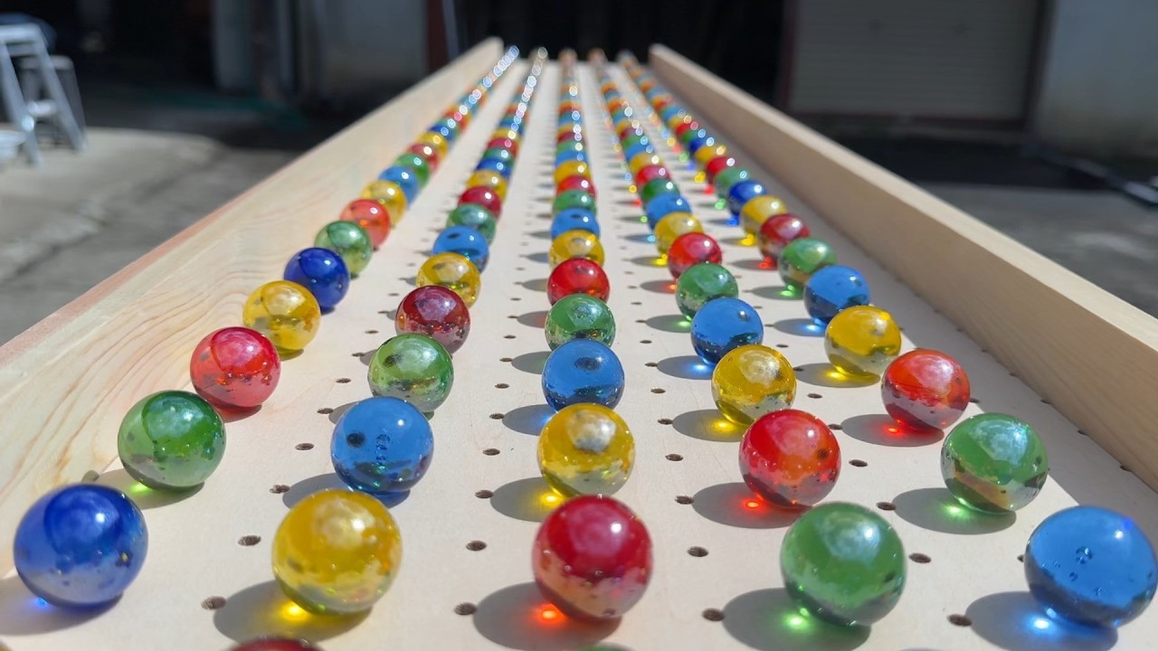 マーブルラン251 marble run 美しい玉転がし レインボーコース 虹色スロープ編