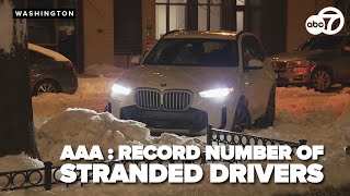 AAA sees surge in roadside assistance calls after snowstorm pummels the Northeast