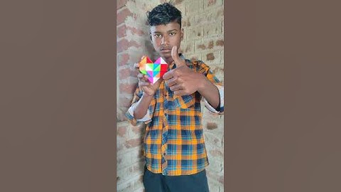 How To Make A Heart ❤️ Pattern In 2 second Snake 🐍 Cube tutorials #izharofcuber #rubikscube #shorts