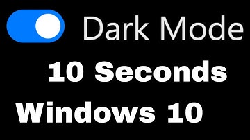 Dark Mode In 10 Seconds