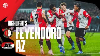 TIMBER BANGER and a CLEAN SHEET🧨 | Highlights Feyenoord - AZ | Eredivisie 2023-2024