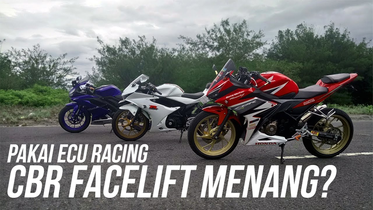 CBR150R Facelift Diadu Vs R15 V3 Vs GSX R