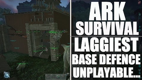 THE LAGGIEST BASE DEFENCE EVER! (the primitive plus war) Ark Survival Raid