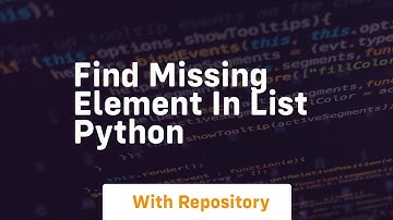 find missing element in list python