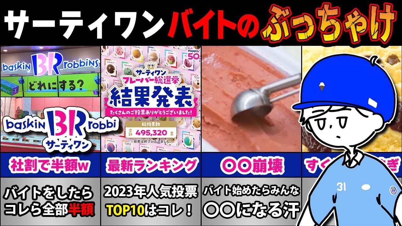 サーティワンでバイトして分かった！ぶっちゃけ教えて【質問ある？口コミまとめ】