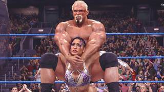 WWE 2k25 DLC: Giulia vs Big Poppa Pump Scott Steiner #intergender #wrestling #camelclutch
