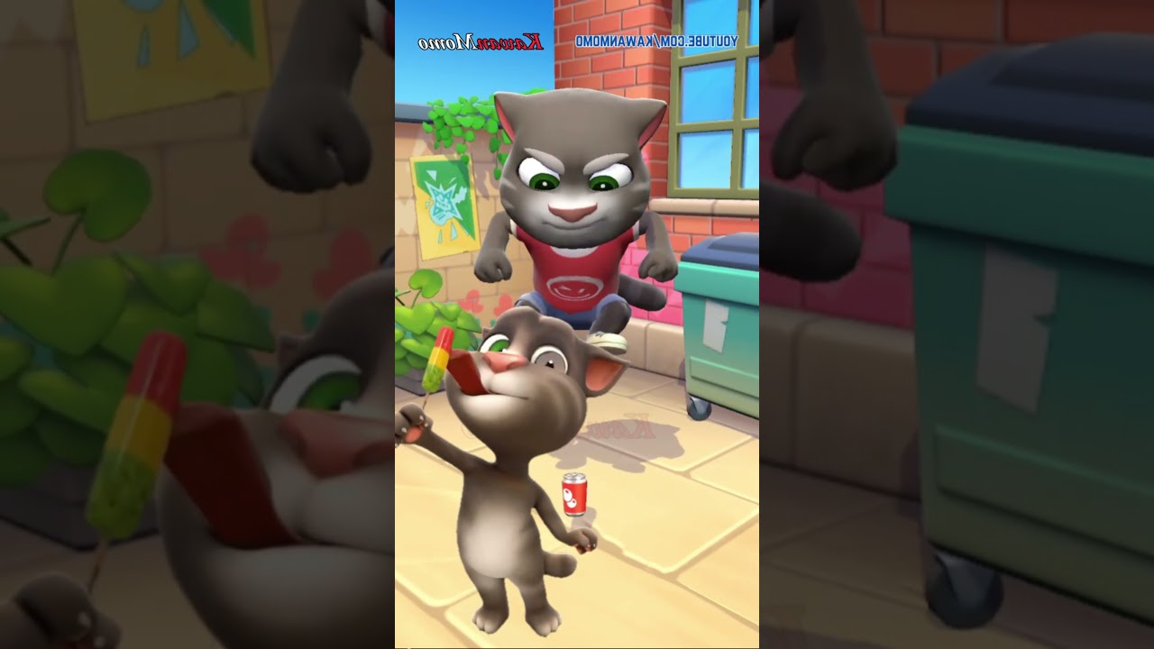 Говорящий кот Том: старая версия против новой || Говорящий Том (старая версия) ест липкий лед, а ...