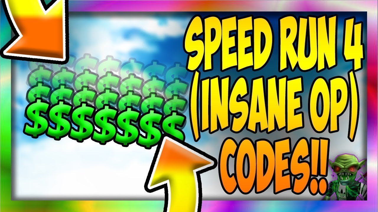 roblox speed run codes 2020