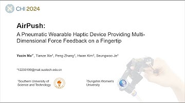 AirPush: A Pneumatic Wearable Haptic Device Providing MultiDimensional Force Feedback on a Fingertip