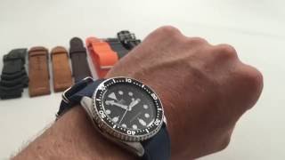 Seiko SKX Watch Strap Guide--8 Recommendations Bracelet, NATO, Perlon,  Suede, Leather, Rubber - YouTube