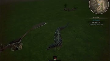 Path Of Titans - Camptosaurus Assault On A Deinonychus Is Interrupted By A Speeding Trike