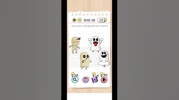 Brain Test Level 325 Walkthrough Solution.How many real ghosts are there?