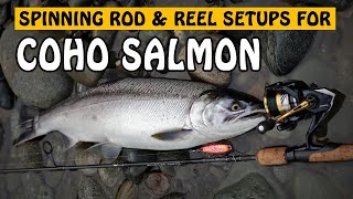 COHO SALMON SPINNING SETUP! My Salmon Spincasting Setup Update | Fishing with Rod