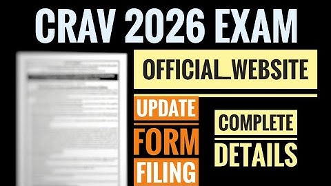 CRAV 2026 official website update exam update 