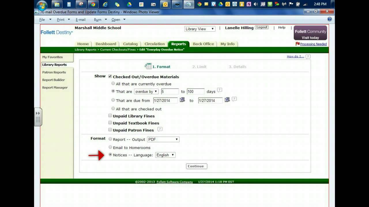 Create or Modify Notices in Follett Destiny YouTube