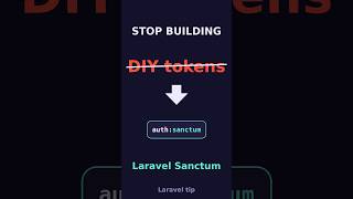 Laravel Sanctum: Stop Building API Tokens by Hand #shorts