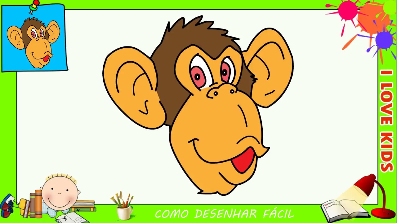 Como desenhar um macaco FACIL passo a passo para crianças e iniciantes 4 