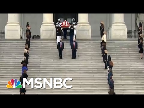 Members Of Congress Pay Respects As Casket Of Ruth Bader Ginsburg Departs U.S. Capitol | MSNBC