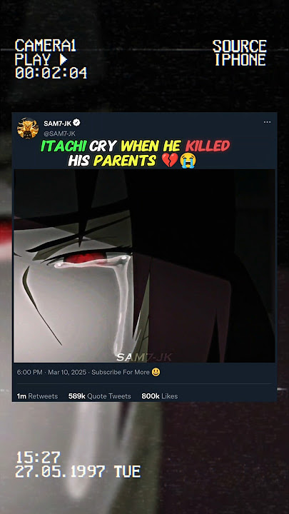 ITACHI MENANGIS SAAT MEMBUNUH ORANG TUANYA 💔😭