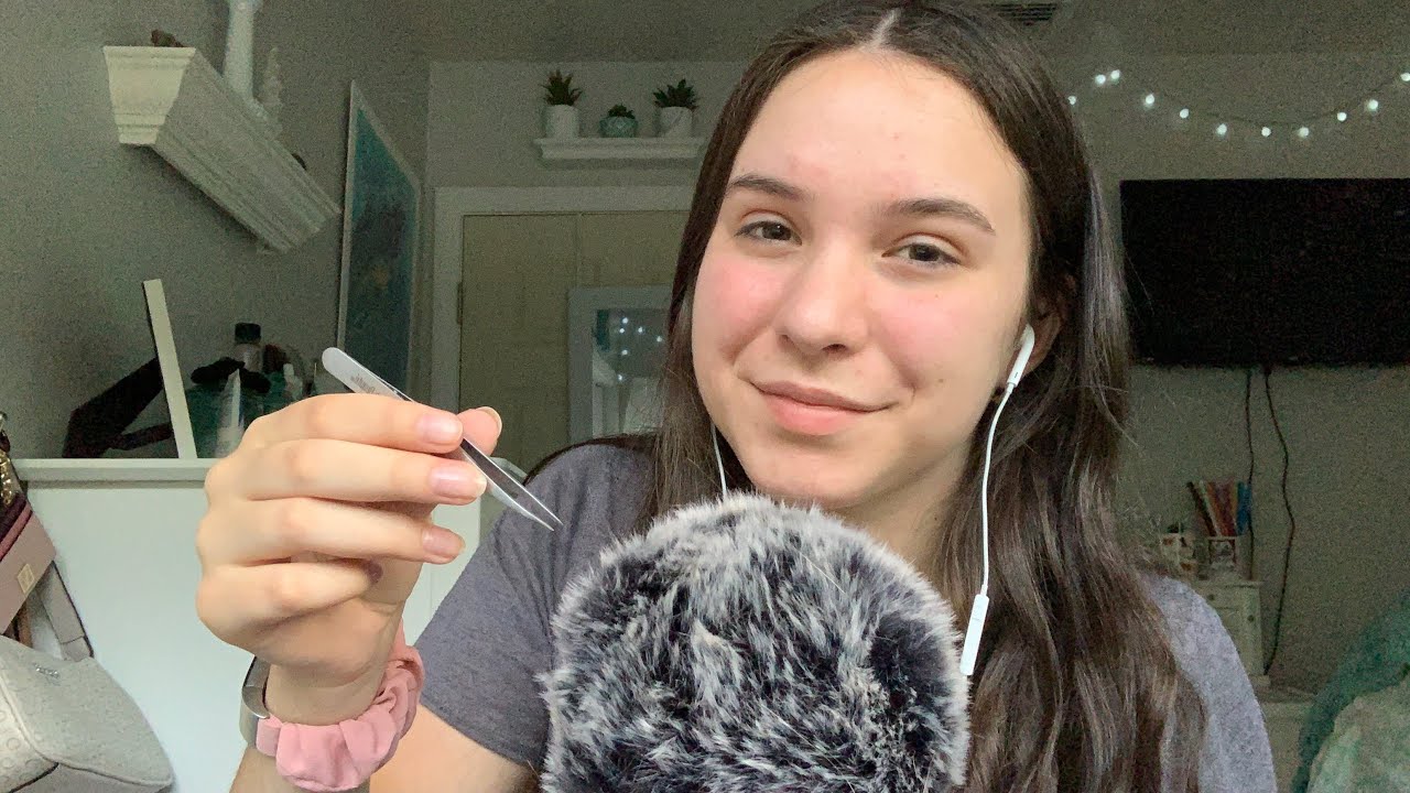ASMR Hair Plucking (Fluffy Mic Cover)