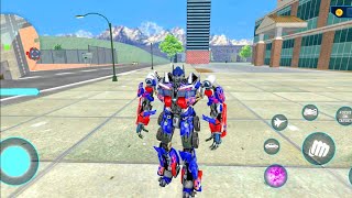 Optimus Prime The Transformers Jet Bike Car Transformation Robot Game 2020 - Android Gameplay screenshot 5