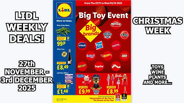 Lidl Weekly Deals 27th November  - 3rd December 2025 Christmas Week