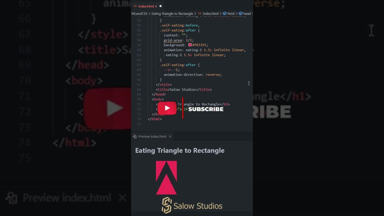 Eating Triangle to Rectangle Animation – Salow Studios