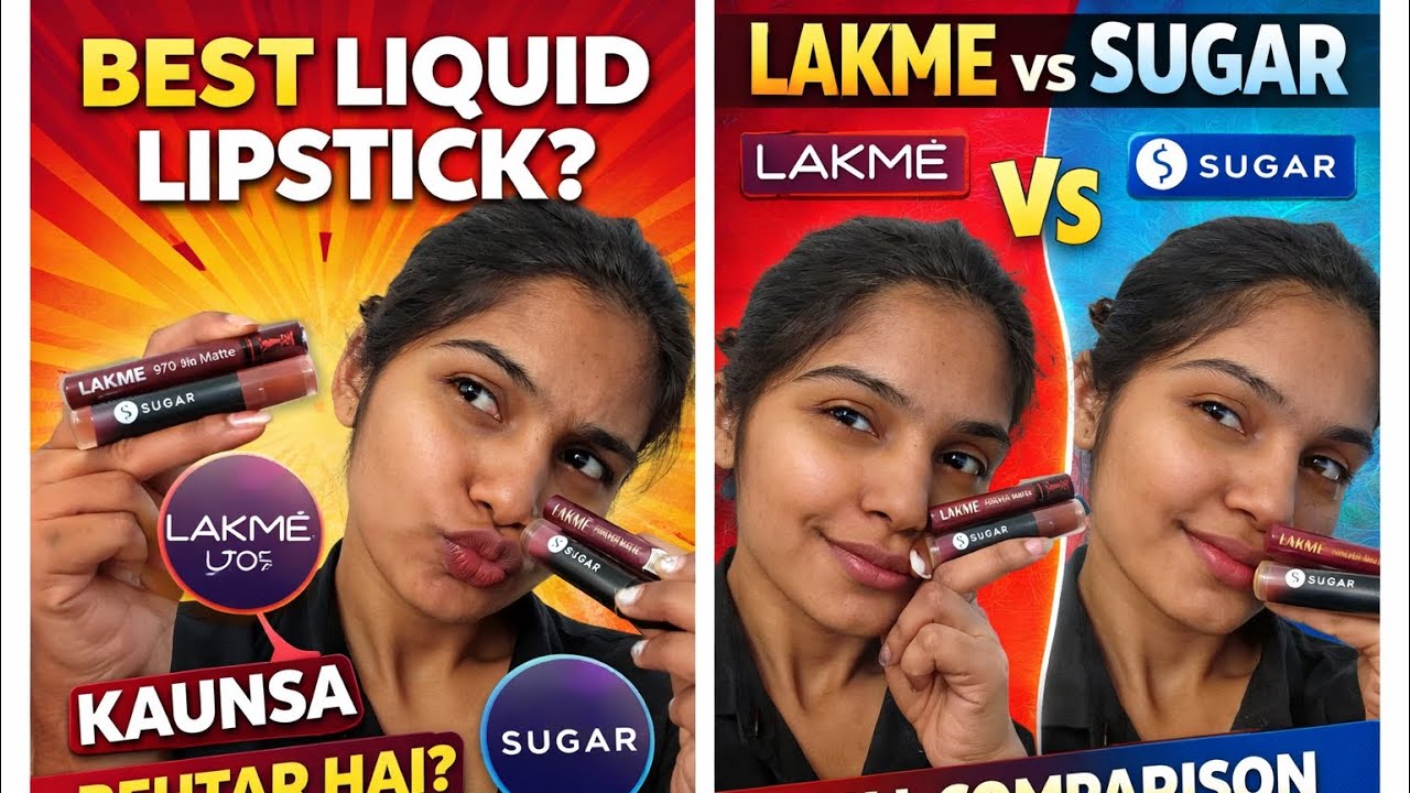 Lakme Forever Matte vs Sugar Smudge Me Not 💄 Full Comparison! Budget Friendly Best Lipstick 2026