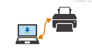 Connecting the printer and a computer via Wi-Fi