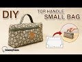 DIY Top Handle Small Bag | 핸드메이드 미니백 | How to make zipper purse bag - free pattern [sewingtimes]