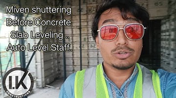 How to check a slab level in miven shuttering with auto level machine. #civilengineer #construction