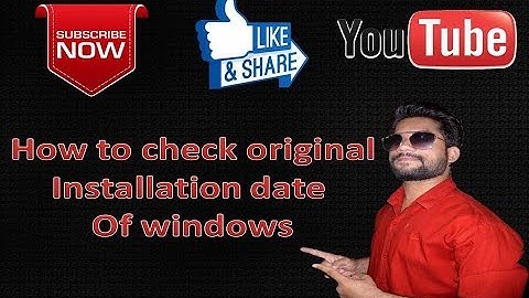 How to check original installation date on windows  1 video
